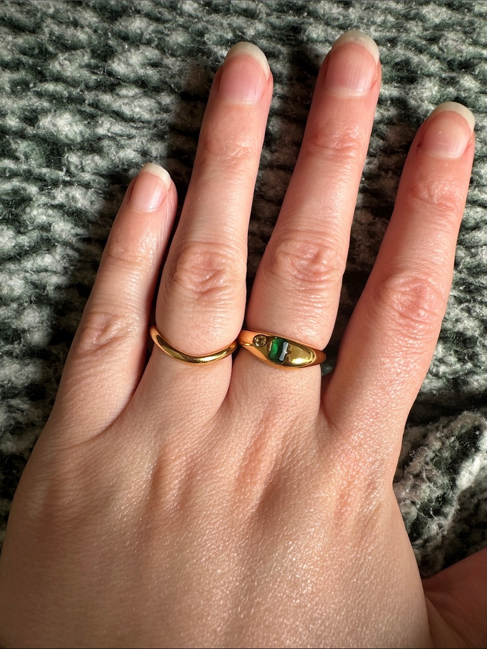 Gold Plated Curved Atolea Ring - Picture 3 of 4